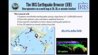 IRIS Earthquake Browser—Explore events in 2D and 3D (Tutorial)