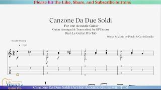 Canzone Da Due Soldi (Arr for Acoustic Guitar with Tab)