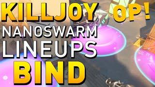 VALORANT - NEW INSANE Killjoy Nanoswarm (Molly) Lineups & Spots for BIND