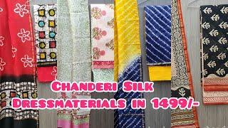 Gorgeous Party wear Chanderi Silk Dress material Collection ll Buy Made in India #vocalforlocal.