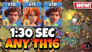 Epic Strategy! TH16 Root Rider Valkyrie Attack Strategy | TH16 Attack Strategy (Clash of Clans)