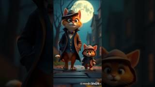 Detective Cat in a Dark Alley️️ #asmr #ToonWhale #Shorts