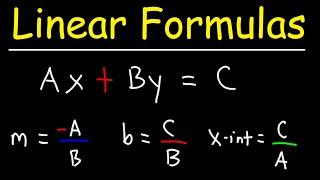 Linear Equations - Formula Sheet