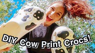 DIY Cow Print CROCS!