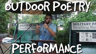 Dimitri Reyes Poetry Reading in Military Park Newark NJ