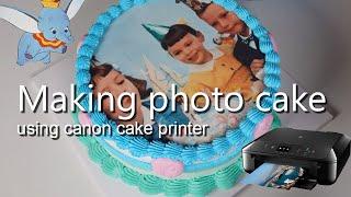 DINGACAKE 딩가케이크/Making photo cake(using Canon cake printer)캐논식용프린트/포토케이크만들기