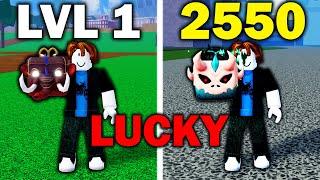 NOOB To MAX The LUCKY WAY In Blox Fruits [Part 2]