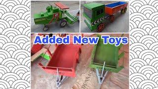 Added More Toys | Lohe Ki Jack Wali Trolley | Wooden Harvester | Wooden Trailer #bajrangwoodentoys