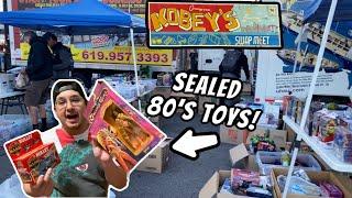 Vintage Toy Hunting at Kobey's Swap Meet San Diego | Tons of 80s toys at Flea Market Madness