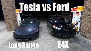 2024 Tesla Model 3 vs 2024 Ford Mustang Mach-E RACE!