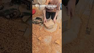 chế tác phôi tiện bình phú quý gỗ lũa ngọc am đỏ hà giang thơm ngát