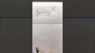 How To Draw a Bed #shorts #drawing #howtodraw