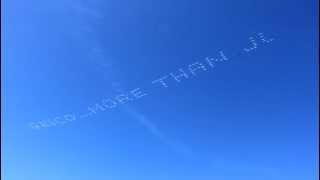 Cloud Printing advertising over San Francisco (real cloud!)