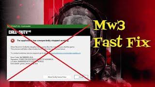 Mw3 fast crash fix! game_steam_ship.exe / Game_ship.exe  #crash #crashfix #mw3 #wz3 #callofduty #cod