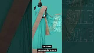 Plain Kota Doria Saree |  kotadoria saree #reels #shorts #viralshorts #youtubeshorts #kotadoria