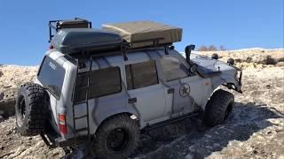 Toyota Landcruiser HJ80 RC 1/9 crawling on Sicily and CRASH!