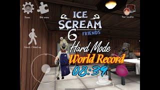 Ice Scream 6 Hard Mode Speedrun WORLD RECORD 08:39