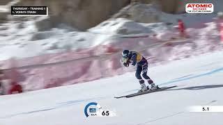 Lindsey Vonn   - crash during Cortina d'Ampezzo downhill training Jan 16, 2025