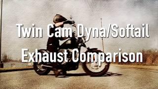 Harley Davidson Twin-Cam Dyna/Softail Exhaust Comparison