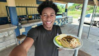 EPIC BANANA & GOAT MEAT BOSS!! Must Eat Street Food in St Thomas Jamaica!!