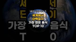 세계에서 단백질이 가장 많은 음식 TOP 10! 1위는 정말 의외의 식재료에요! 매일 챙겨먹어야 하는 필수 건강식 #shorts #건강정보 #건강식단