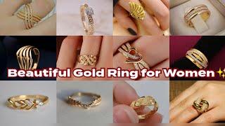 2024 Beautiful Gold Ring Image For Women ||Simple Gold Ring || #ring #gold