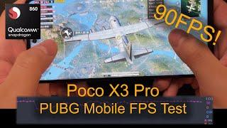 PUBG 90FPS! Poco X3 Pro Snapdragon 860 PUBG Gaming FPS Test | Best  $300 Phone?