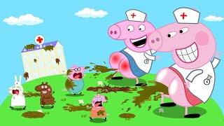 George and Peppa are playing the "Can't Stop Laughing" game!!!| Peppa Pig Funny Animation