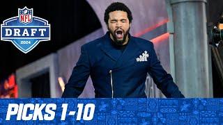 Picks 1-10: 5 Quarterbacks Drafted! | 2024 NFL Draft