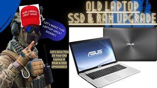 How to UPGRADE SSD And RAM In A 10 Year Old Laptop! ASUS X750L! #gaming #xbox #ps5pro #laptop #ram