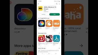 IMDb Movies App Install in Google Play Store