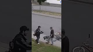 NEVER ROB THIS MANS BIKE #comedy #robbery #fight #fighting #revenge #funnyvideo #shortsvideo #fy