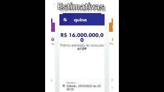 Estimativas 25/03/2023 #caixa #loteria #jogosdehoje sábado