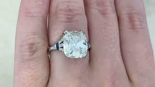 5.15ct Elongated Cushion-Cut Diamond Bennington Ring - hand video