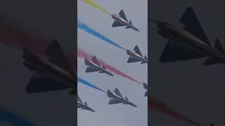 Chinese Air Force August 1st. Aerobatic Team in Thailand! Colored smoke!