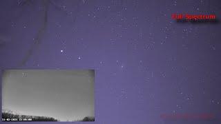 Full Spectrum A7s and IR Camera caught a large Object in Orbit Traveling  entire sky without dimming