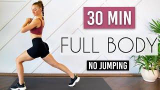 30 MIN FULL BODY HIIT (No Jumping + No Equipment)