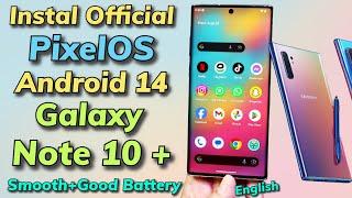 Install Official PixelOS A14 ON Galaxy Note 10 Plus English Tutorial