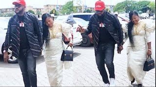 Odunlade's Wife Trending as She Follows Her Husband to the Cinema to watch LAKATABU for the 1st Time