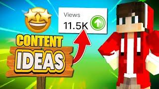 5 Trending "CONTENT IDEAS" For Minecraft YouTubers!