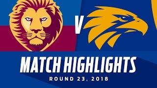 Brisbane v West Coast Match Highlights | Round 23, 2018 | AFL