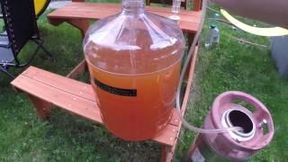 How to make Hard Cider from Apple Juice and Keg it.