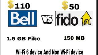 Speed Test Bell 1.5 GB Fibe vs Fido 150 MB | Wi-Fi 6 and non Wi-Fi 6  | Hub 4000 Router