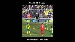 Norwich City 4-5 Liverpool | The most dramatic match ever #shorts #viralvideo #football