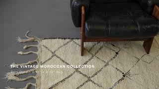 Vintage Moroccan Beni Ourain Rug SKU 383119 - ECARPETGALLERY