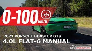 2021 Porsche 718 Boxster GTS 4.0 (manual) 0-100km/h & engine sound