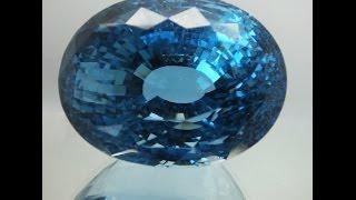 Gem Research Swisslab GRS Certified UNHEATED Natural 600+ carats/cts Blue Topaz