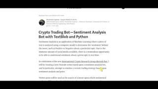 Crypto/Bitcoin Sentiment Analysis on Twitter with Python- Introduction