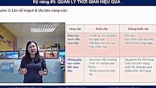 Kỹ Năng 3 video 2 : Quản lý thời gian - Victoria Quỳnh Giang