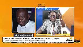 Lawyer Kwame Adofo speaks about the arrest and remand of Democracy Hub protestors.